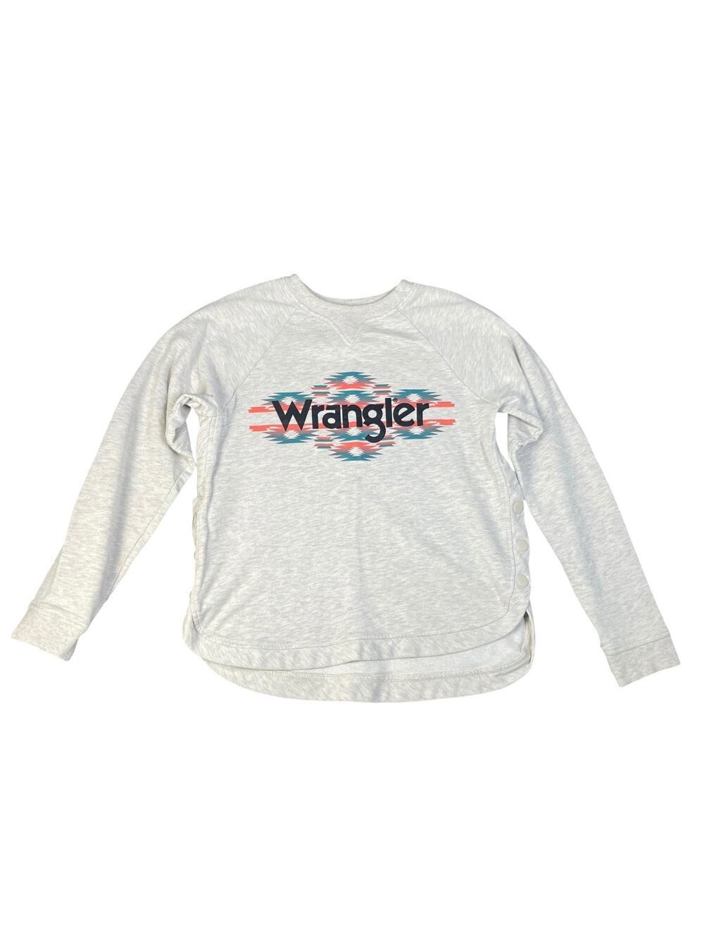 Wrangler Retro Women’s Small Aztec Logo Side Snap Crewneck Sweatshirt